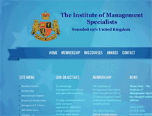 Tablet Screenshot of instituteofmanagementspecialists.org.uk